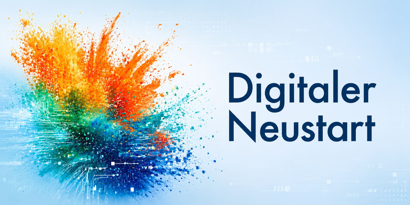 Newsgrafik mit digitalem Hintergrund anlässlich des Relaunch der neuen ILK Dresden Website