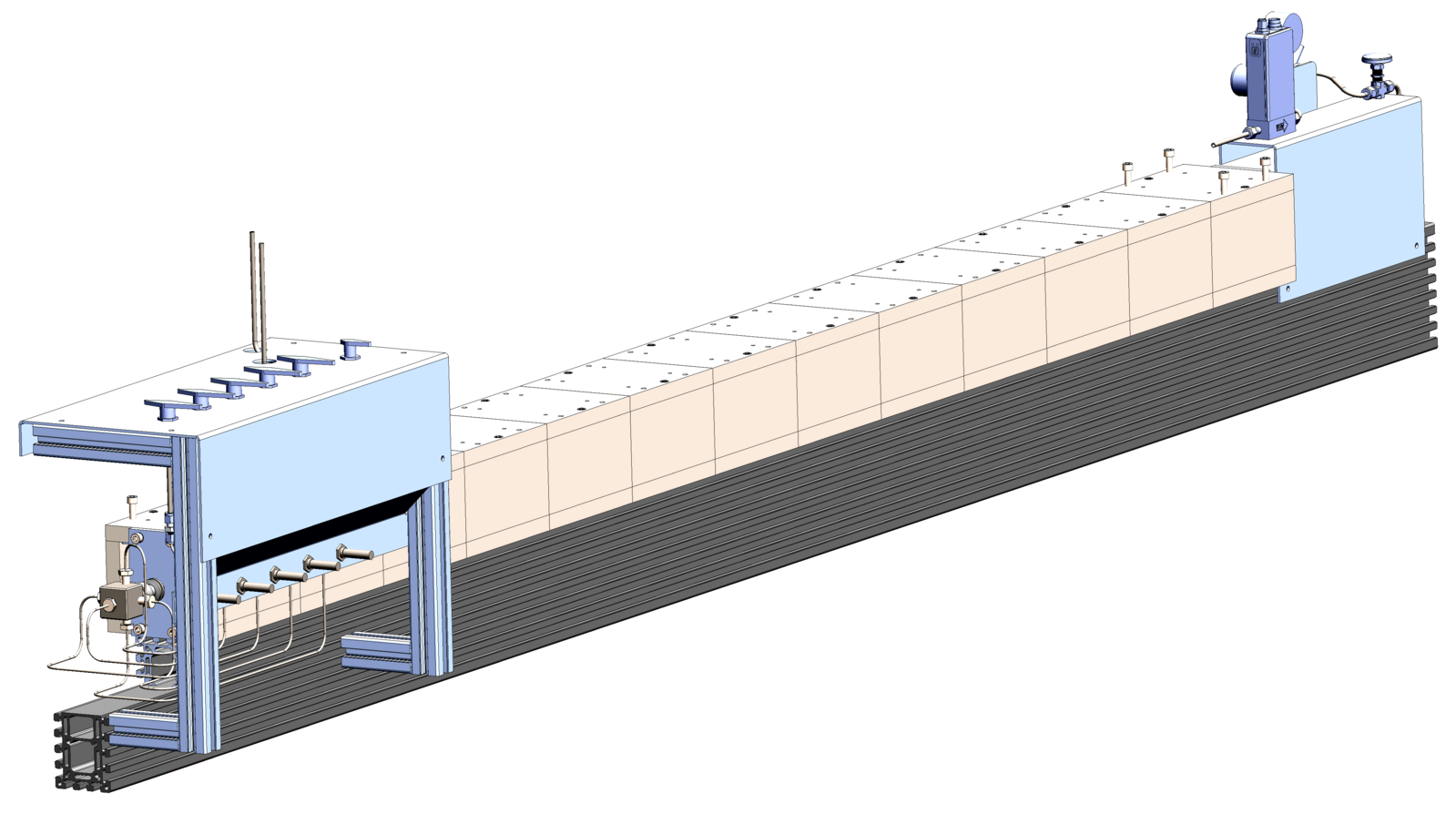 3-D design of the laboratory model for measuring the efficiency of the ortho–para separation at room temperature